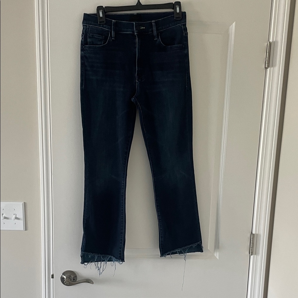 MOTHER Dark Indigo Straight Leg Jeans